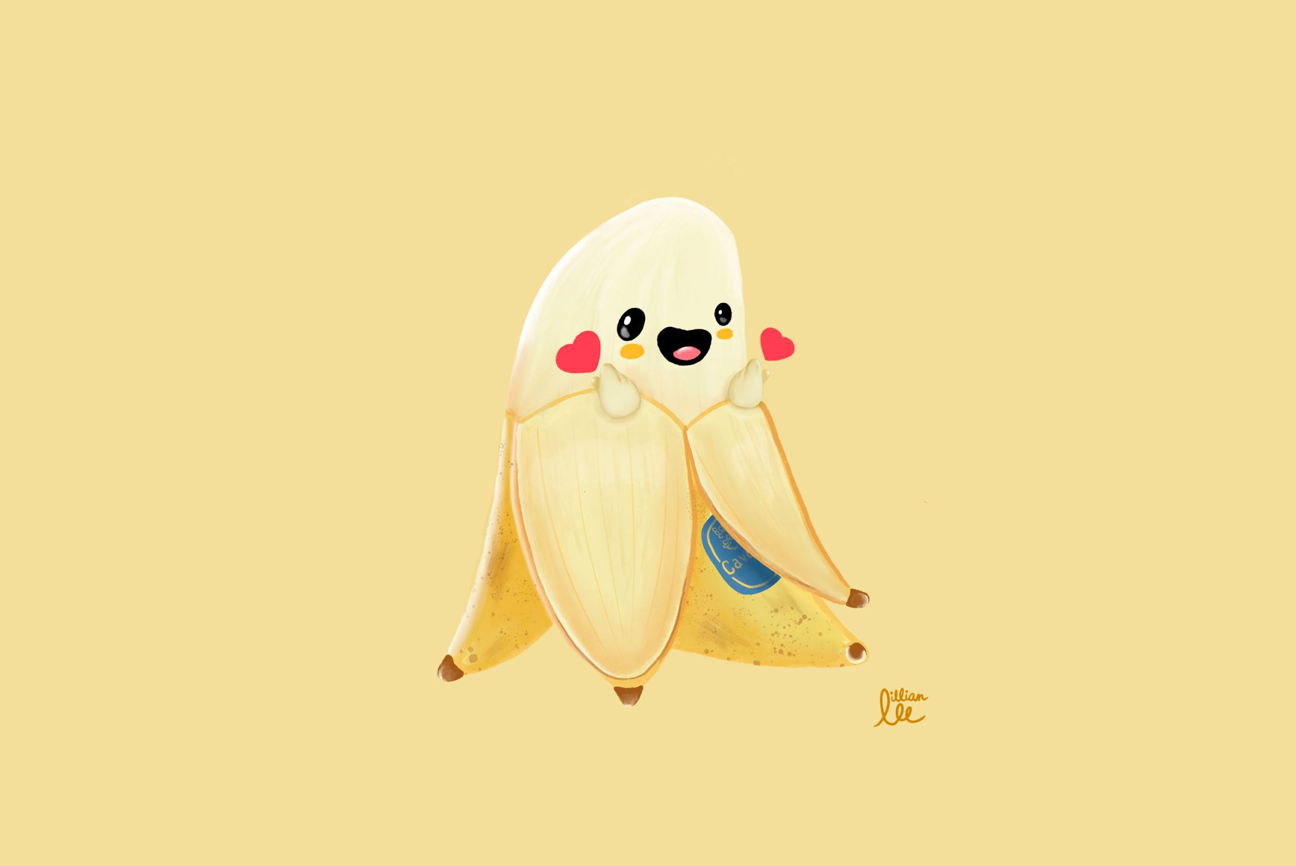 All the Peels banana kawaii art and illustration by Sweet Red Bean