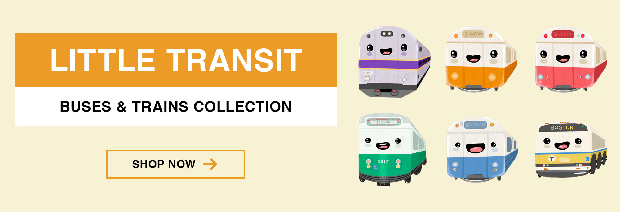 Shop The Little Transit Collection featuring Boston-inspired mass transit | Sweet Red Bean by Lillian Lee