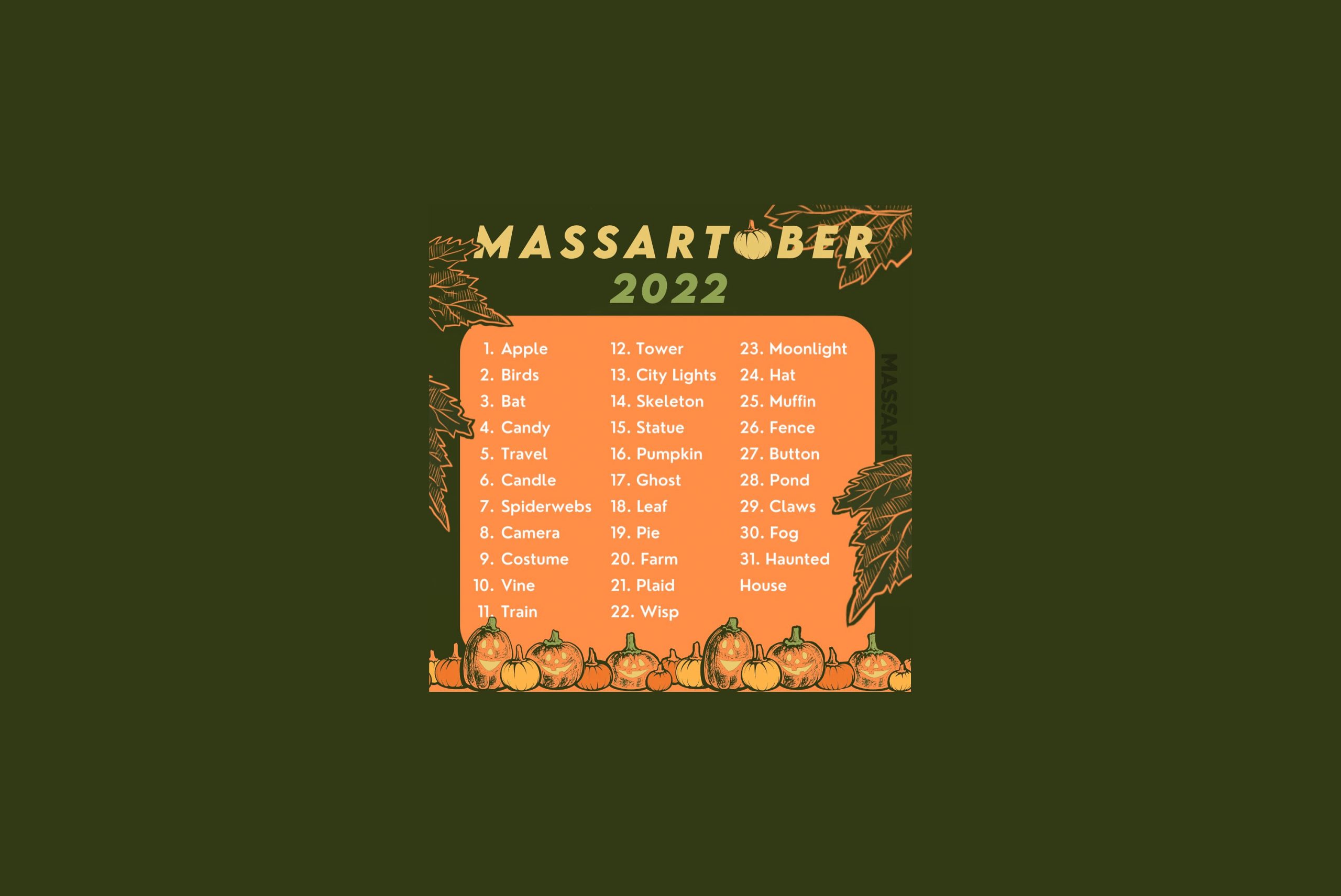 MassArtober 2022 Drawing Challenge